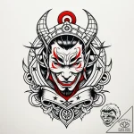 Yakuza (symbolism), tattoo drawing outline, b… – style Jaeger Simple – tattoo sketch (12.11.2025 08:45)