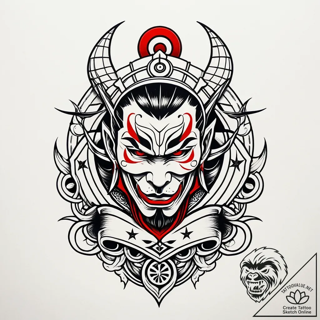 Yakuza (symbolism), tattoo drawing outline, b... - style Jaeger Simple - tattoo sketch (12.11.2025 08:45)