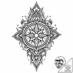 Amulet, tattoo flash sheet design, on a clean… – style Jaeger Mini – tattoo sketch (12.11.2025 09:00)