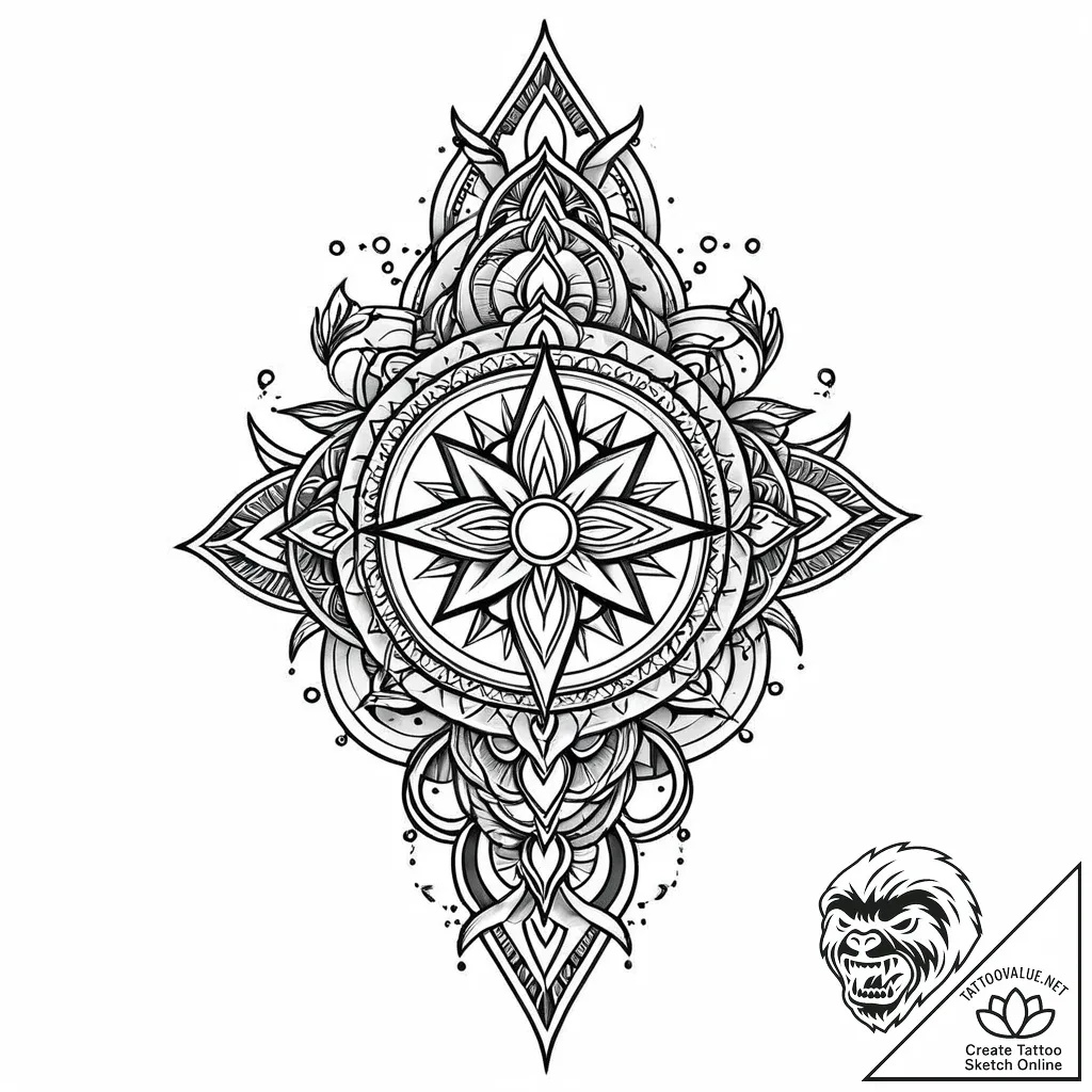 Amulet, tattoo flash sheet design, on a clean... - style Jaeger Mini - tattoo sketch (12.11.2025 09:00)