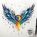 Vortex wings tearing through veil, concept ar… – style Jaeger Simple – tattoo sketch (12.11.2025 09:09)