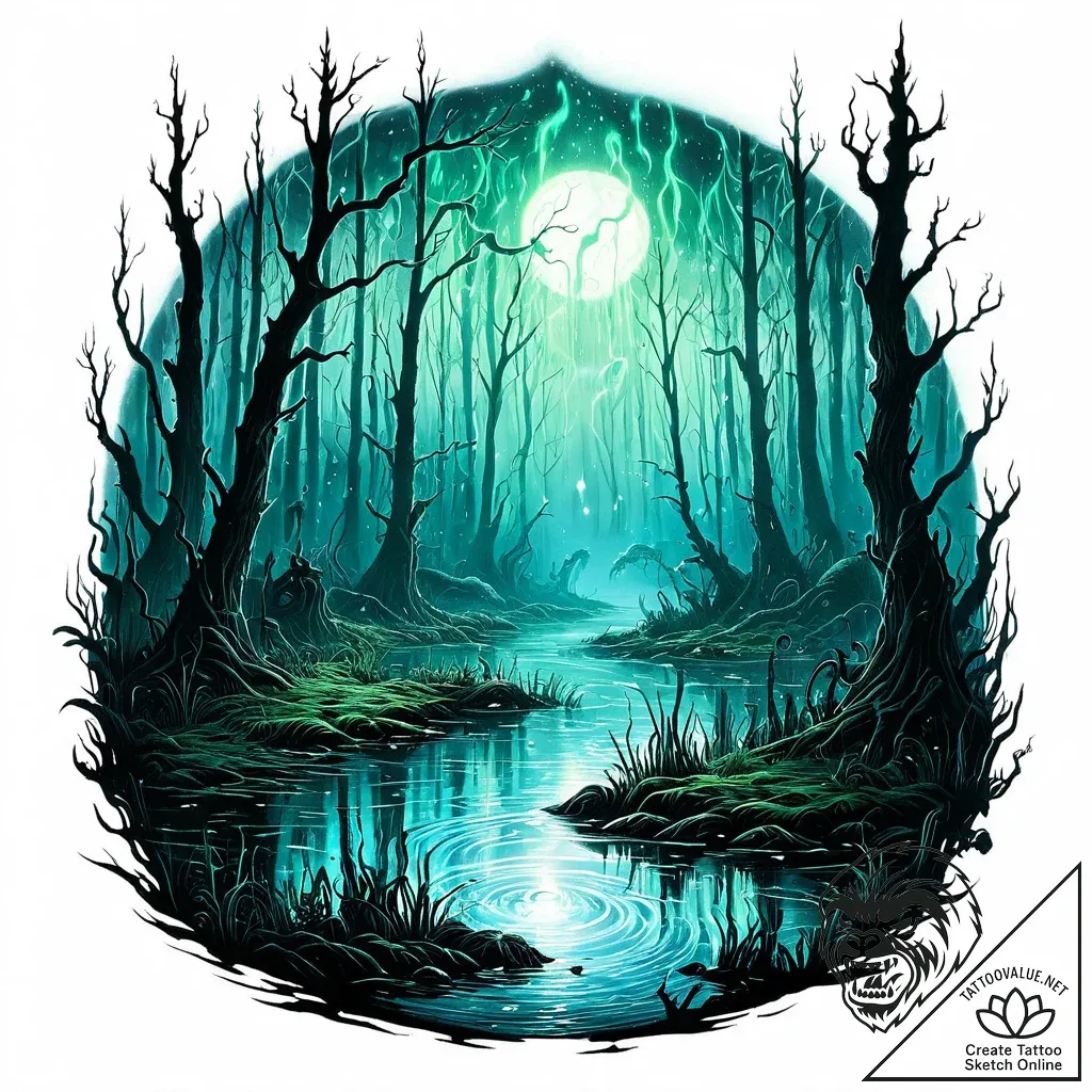 Will-o'-the-wisp - style Jaeger Mini - tattoo sketch (12.11.2025 09:13)