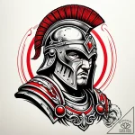 Roman legionary, concept art for tattoo, blac… – style Jaeger Simple – tattoo sketch (12.11.2025 09:21)