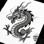 Fractal dragon, artistic tattoo sketch, dotwo… – style Flux Inscriptions – tattoo sketch (12.11.2025 09:55)