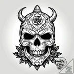 Kabuto helmet cracked in battle, tattoo line… – style Jagger Old – tattoo sketch (12.11.2025 10:04)