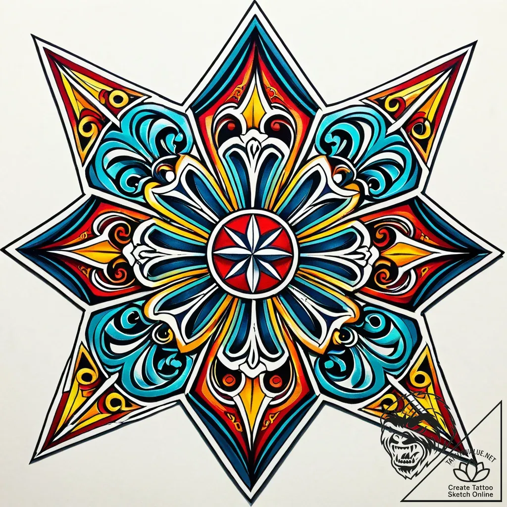 Maltese cross, symbolizing protection and cou... - style Jaeger Simple - tattoo sketch (12.11.2025 10:10)