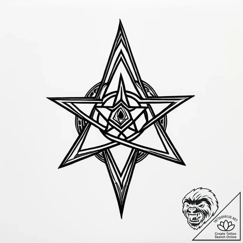Umbra sigil spiraling through stars, tattoo l... - style Jagger Old - tattoo sketch (12.11.2025 10:27)