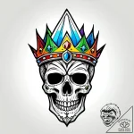 Jagged crown atop shattered skull, ink illust… – style Jagger Old – tattoo sketch (12.11.2025 10:52)
