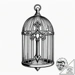 Key trapped in bone cage, tattoo flash sheet… – style Jagger Old – tattoo sketch (12.11.2025 12:04)