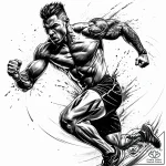 Tat tattoo sketch, athlete sprinting with mot… – style Jaeger Simple – tattoo sketch (12.11.2025 12:21)