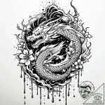 Graffiti spray paint can, dripping neon color… – style Jaeger Mini – tattoo sketch (12.11.2025 13:13)