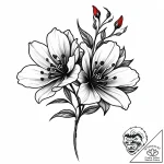 X-ray of a flower, showing its delicate inner… – style Jaeger Mini – tattoo sketch (12.11.2025 14:01)