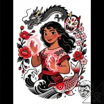 Tattoo sketch, mirabel, encanto, vibrant magi… – style Flux Inscriptions – tattoo sketch (12.11.2025 14:07)