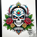 Space invader alien, pixelated, artistic tatt… – style Jaeger Simple – tattoo sketch (12.11.2025 14:10)