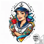 Tat tattoo sketch, new school style cartoon c… – style Jaeger Mini – tattoo sketch (12.11.2025 14:36)
