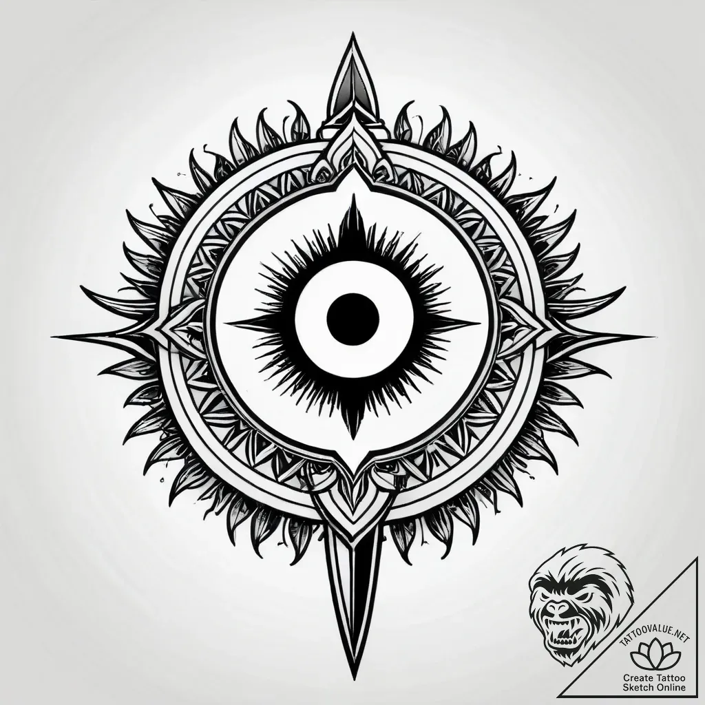 Eclipse blade forged from shadows, concept ar... - style Jagger Old - tattoo sketch (12.11.2025 15:04)
