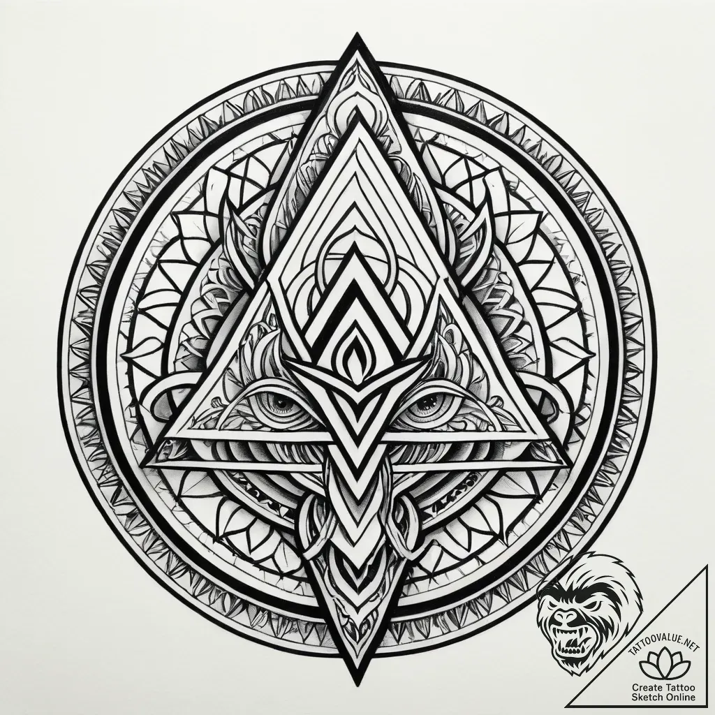 Unmarked tomb beneath spectral roots, tattoo... - style Jagger Old - tattoo sketch (12.11.2025 15:27)