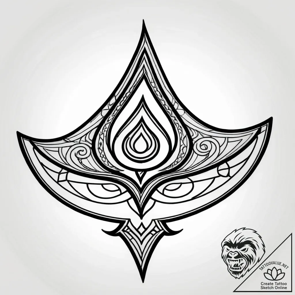 A spinning top, tattoo drawing outline, moder... - style Jagger Old - tattoo sketch (12.11.2025 15:40)