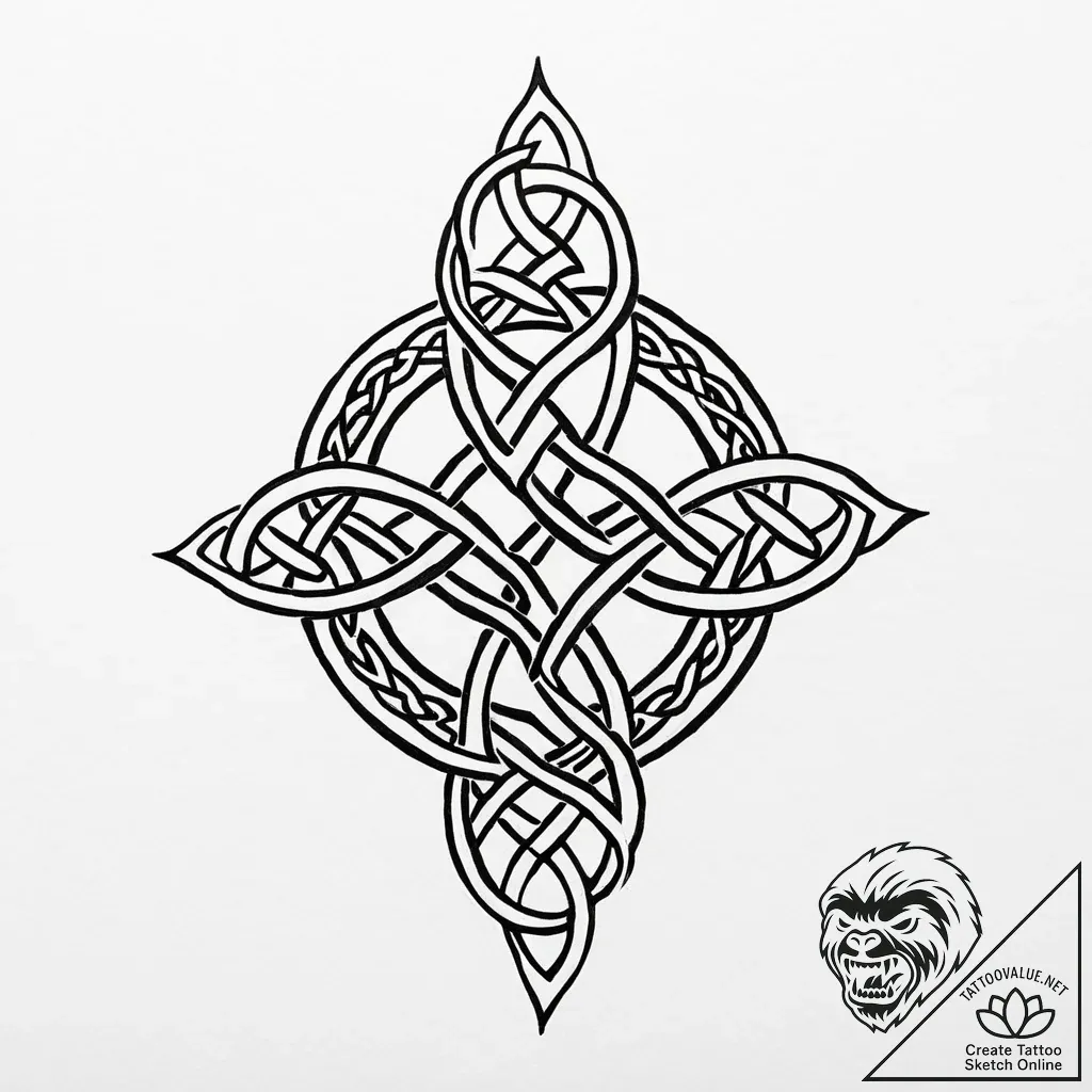 Celtic knot of fatherhood or motherhood, tatt... - style Jaeger Mini - tattoo sketch (12.11.2025 16:25)