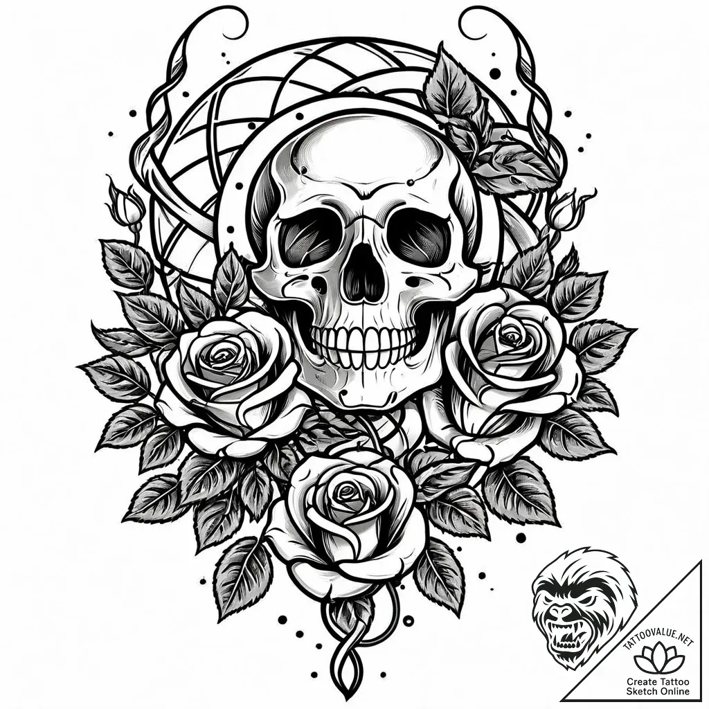 Atomic serpent twisting around data stream, i... - style Jaeger Mini - tattoo sketch (12.11.2025 16:49)