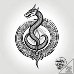 Meteor serpent winding through void, tattoo s… – style Jagger Old – tattoo sketch (12.11.2025 17:04)