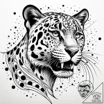 Jaguar with spots that shift like constellati… – style Jaeger Simple – tattoo sketch (12.11.2025 18:10)