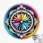 A color wheel – style Jaeger Simple – tattoo sketch (12.11.2025 18:22)