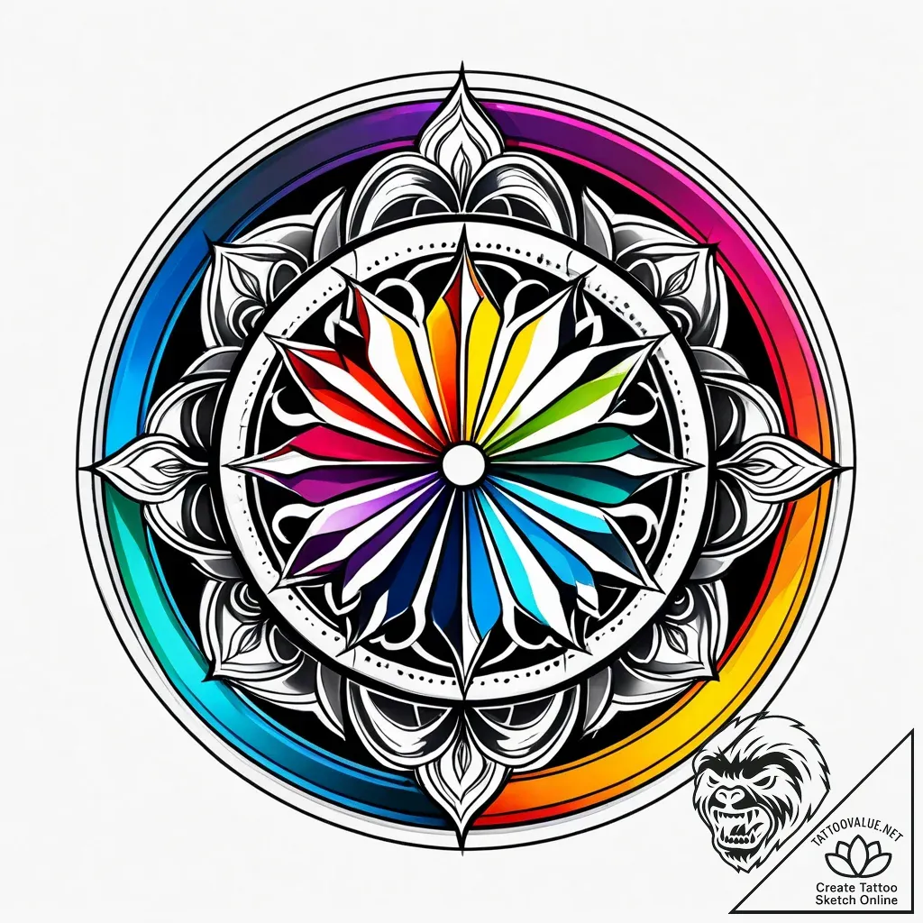 A color wheel - style Jaeger Simple - tattoo sketch (12.11.2025 18:22)