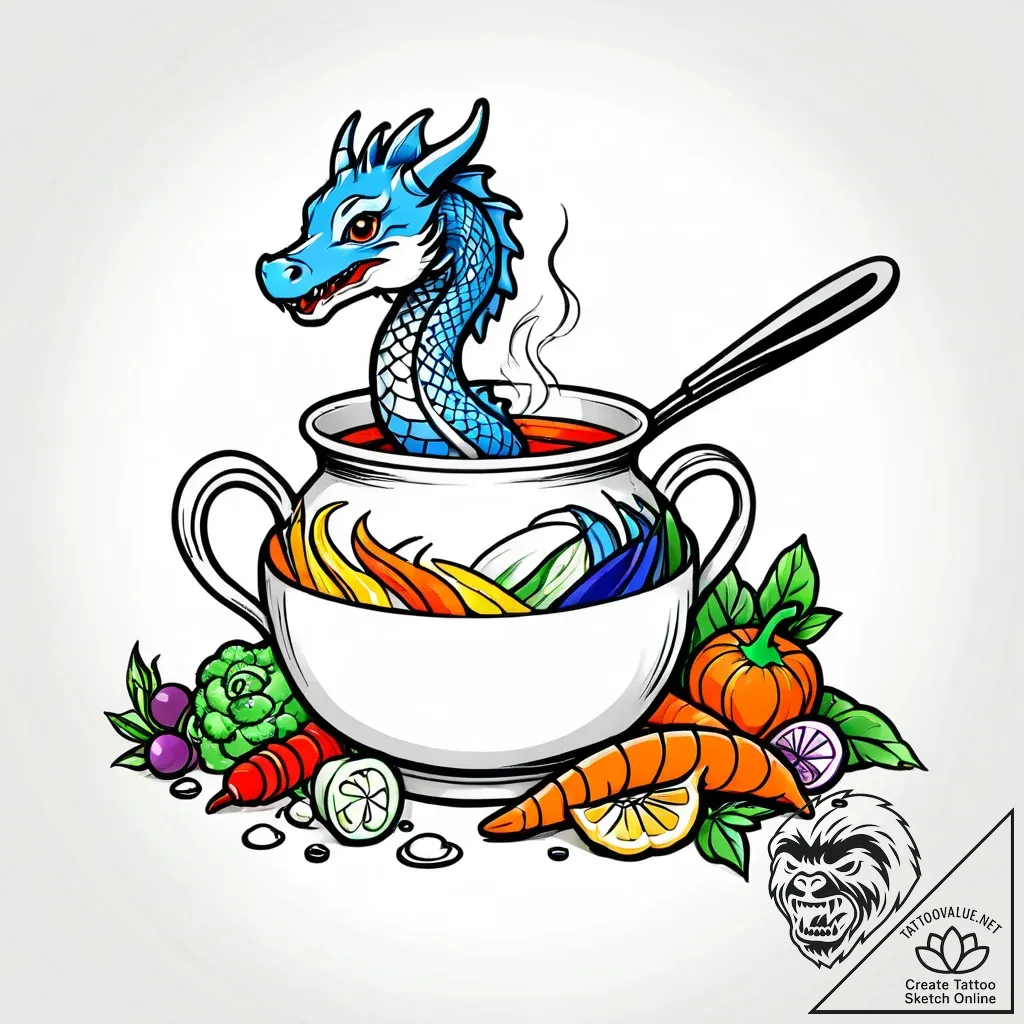 Tat tattoo sketch, cookвђ™s hand stirring pot... - style Jagger Old - tattoo sketch (12.11.2025 18:28)