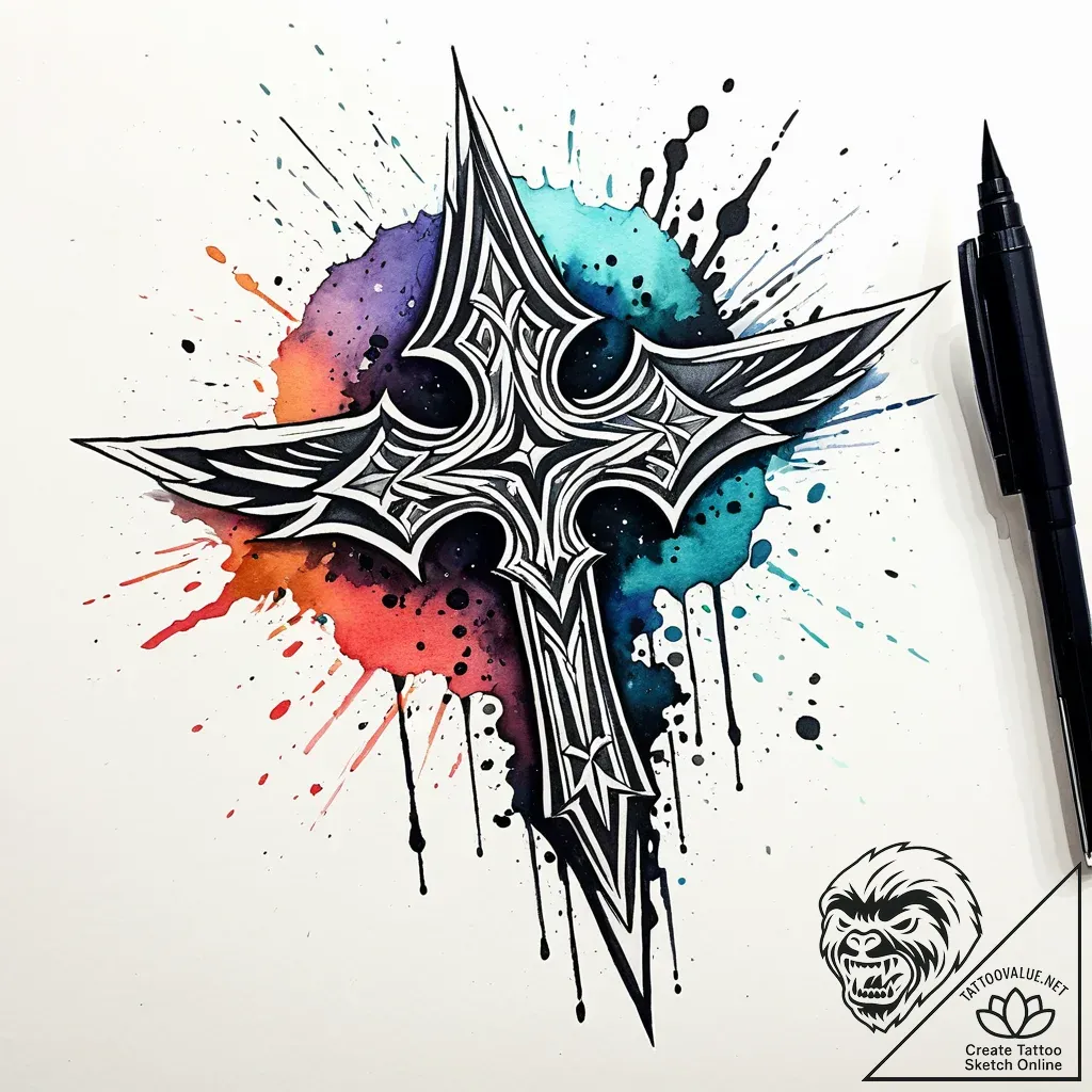 Void talon gripping ancient relic, artistic t... - style Jaeger Simple - tattoo sketch (12.11.2025 18:58)