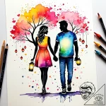 Tat tattoo sketch, romantic couple silhouette… – style Jaeger Simple – tattoo sketch (12.11.2025 19:22)