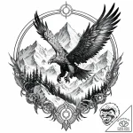 Target – style Jaeger Mini – tattoo sketch (12.11.2025 20:01)