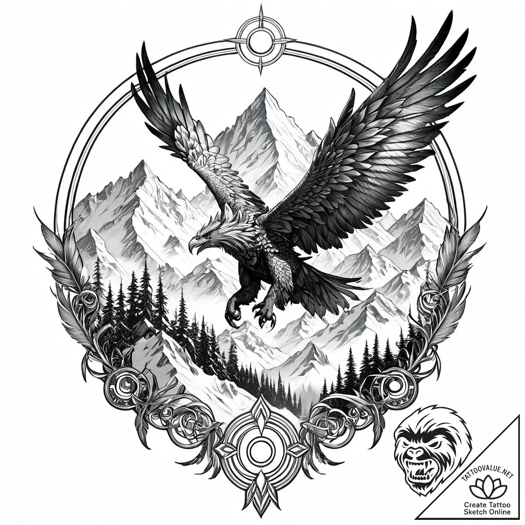 Target - style Jaeger Mini - tattoo sketch (12.11.2025 20:01)