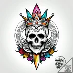 Ghost dagger crowned with roots, artistic tat… – style Jagger Old – tattoo sketch (12.11.2025 20:52)
