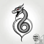 Iron serpent weaving through blade, tattoo li… – style Jagger Old – tattoo sketch (12.11.2025 21:16)