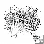 Hacker’s hands typing on a translucent, holog… – style Jaeger Mini – tattoo sketch (12.11.2025 21:37)