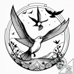 Tat tattoo sketch, typewriter with pages flyi… – style Jagger Old – tattoo sketch (12.11.2025 21:52)