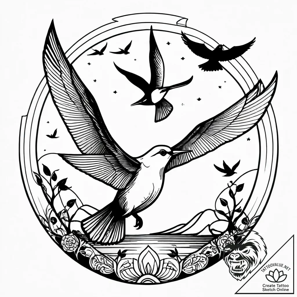 Tat tattoo sketch, typewriter with pages flyi... - style Jagger Old - tattoo sketch (12.11.2025 21:52)