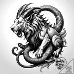 Chimera – style Jaeger Simple – tattoo sketch (12.11.2025 22:34)