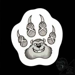 Eskizto, tattoo sketch, sulleyвђ™s paw print… – style Flux Inscriptions – tattoo sketch (12.11.2025 23:07)