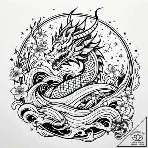 Riftstaff crowned in stars, tattoo line art,… – style Jaeger Simple – tattoo sketch (12.11.2025 23:22)