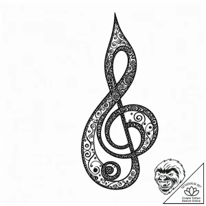 Bass clef, tattoo sketch design, dotwork shad… – style Jaeger Mini – tattoo sketch (12.11.2025 23:25)