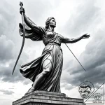 Motherland (statue) – style Jaeger Simple – tattoo sketch (12.11.2025 23:45)