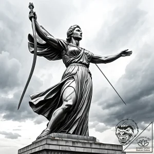 Motherland (statue) – style Jaeger Simple – tattoo sketch (12.11.2025 23:45)