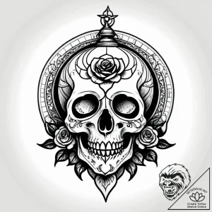 Globe, antique style, focused on a specific r… – style Jagger Old – tattoo sketch (12.11.2025 23:52)