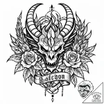 Tattoo sketch, barley with dragon-shaped tatt… – style Jaeger Mini – tattoo sketch (13.11.2025 00:01)