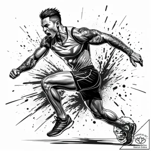 Tat tattoo sketch, sprinter crossing finish l… – style Jaeger Simple – tattoo sketch (13.11.2025 00:09)