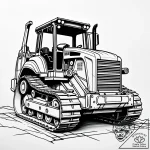 A powerful bulldozer on a construction site,… – style Jaeger Simple – tattoo sketch (13.11.2025 00:22)