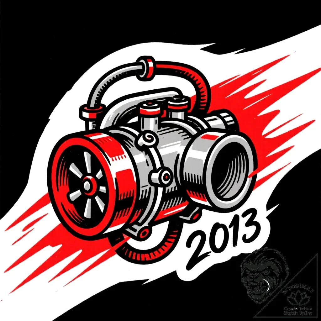 с‚сѓсђр±рѕ (turbo, 2013), artistic tattoo ske... - style Flux Inscriptions - tattoo sketch (13.11.2025 00:43)