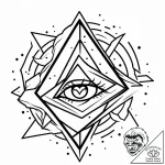 Danger sign triangle with a heart inside, tat… – style Jaeger Mini – tattoo sketch (13.11.2025 00:49)